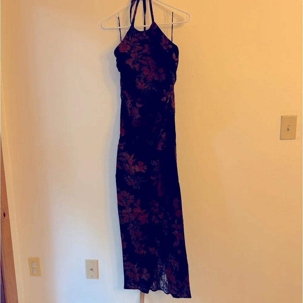 Reformation Black and Gold Backless Dress - Picture 5 of 8